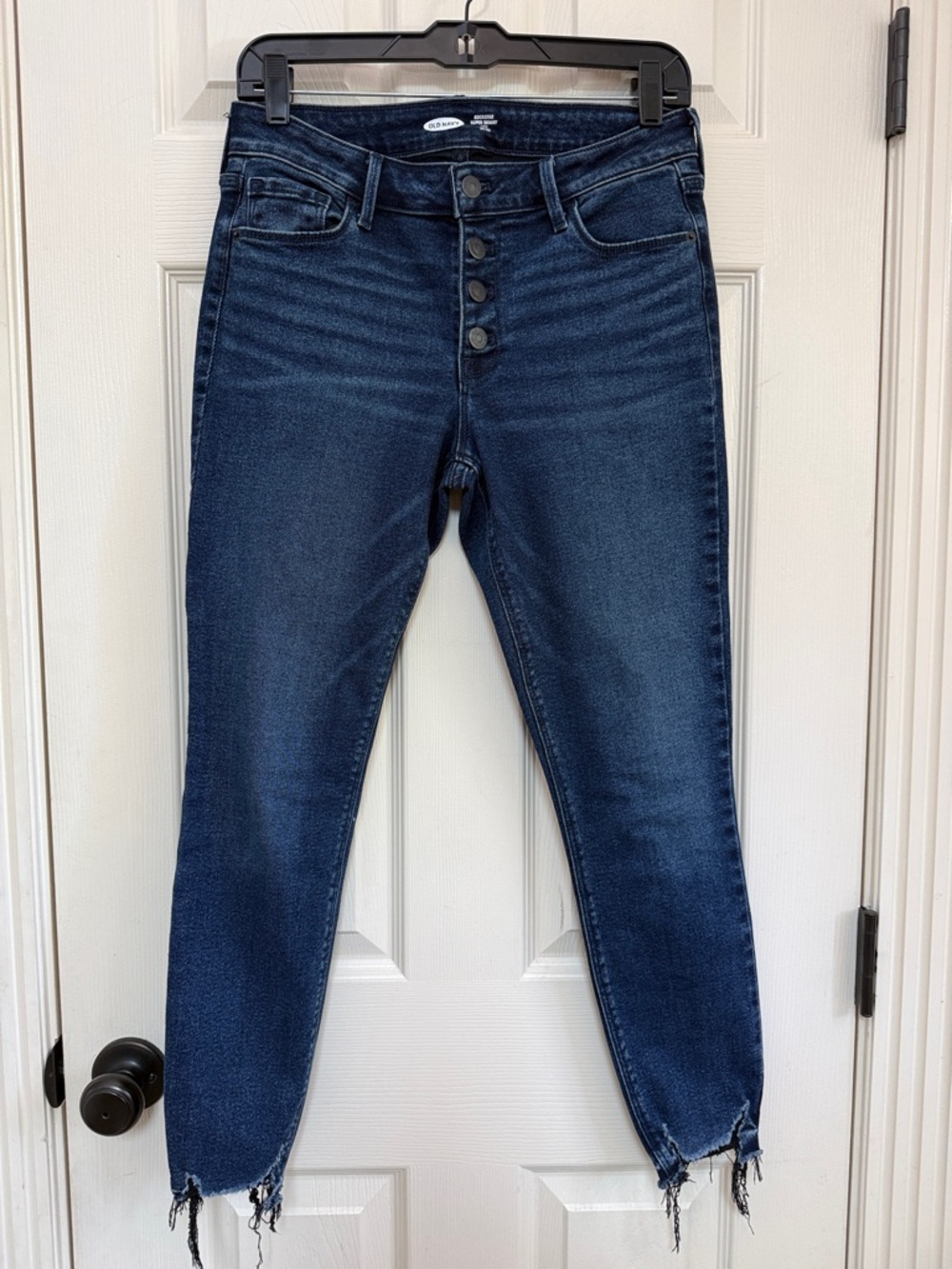 Dark Wash Rockstar Mid-Rise Button-Fly Women's Jeans